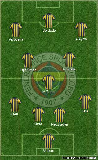Fenerbahçe SK Formation 2018