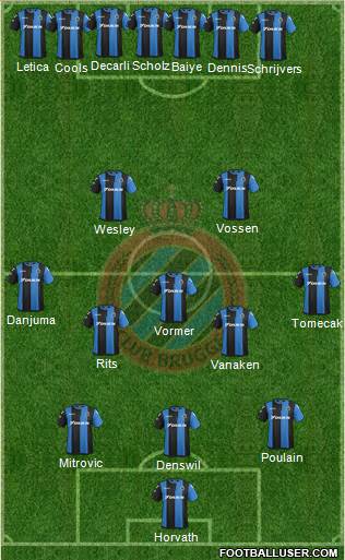 Club Brugge KV Formation 2018