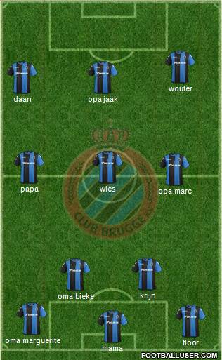 Club Brugge KV Formation 2018