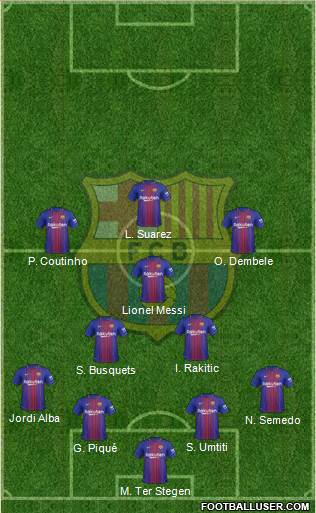 F.C. Barcelona Formation 2018