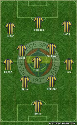Fenerbahçe SK Formation 2018
