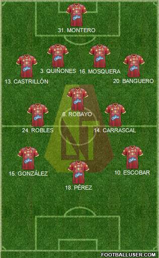 CC Deportes Tolima Formation 2018