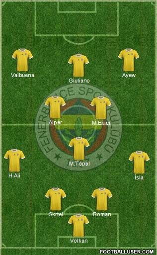 Fenerbahçe SK Formation 2018