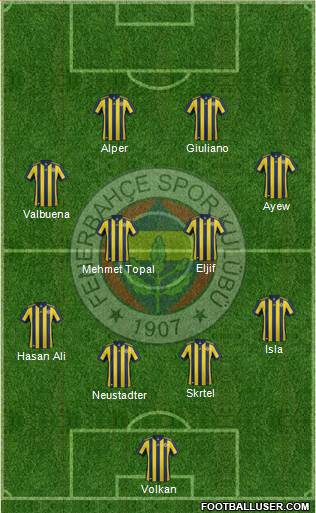 Fenerbahçe SK Formation 2018