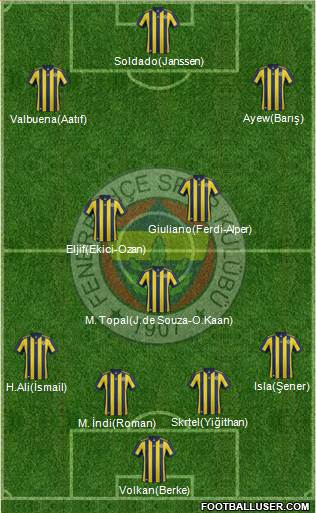 Fenerbahçe SK Formation 2018