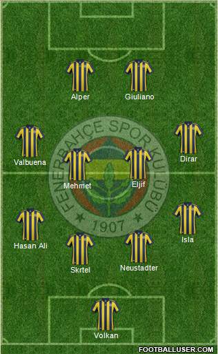 Fenerbahçe SK Formation 2018
