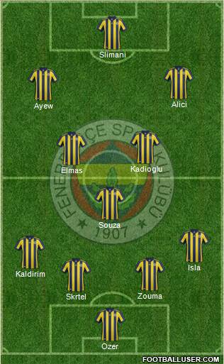 Fenerbahçe SK Formation 2018