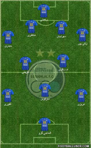 Esteghlal Tehran Formation 2018