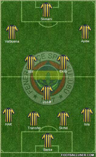 Fenerbahçe SK Formation 2018