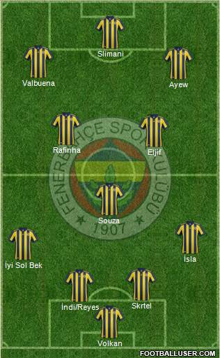 Fenerbahçe SK Formation 2018