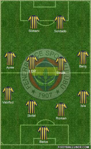 Fenerbahçe SK Formation 2018