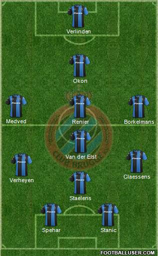 Club Brugge KV Formation 2018