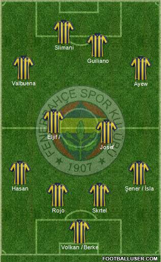 Fenerbahçe SK Formation 2018