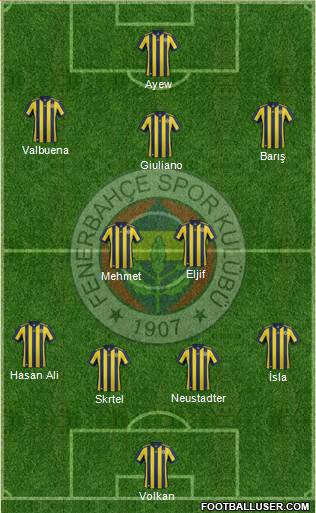 Fenerbahçe SK Formation 2018