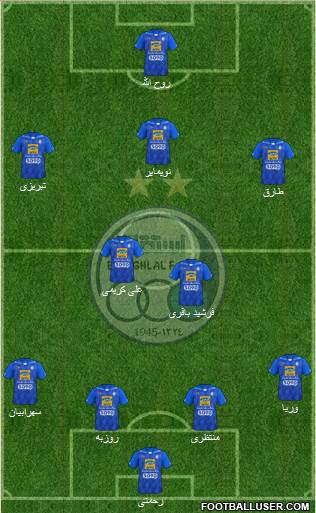 Esteghlal Tehran Formation 2018