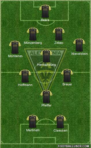 TSV Alemannia Aachen 4-4-2 football formation