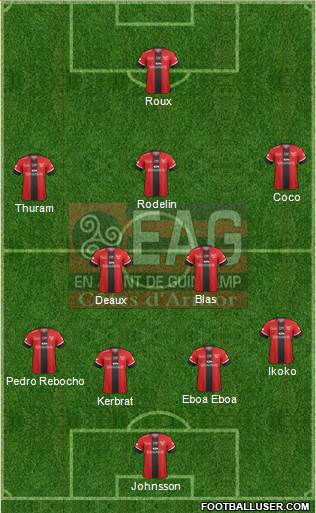 En Avant de Guingamp 3-5-1-1 football formation