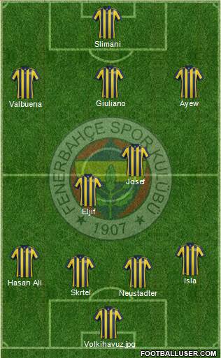Fenerbahçe SK Formation 2018