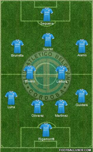 Belgrano de Córdoba football formation