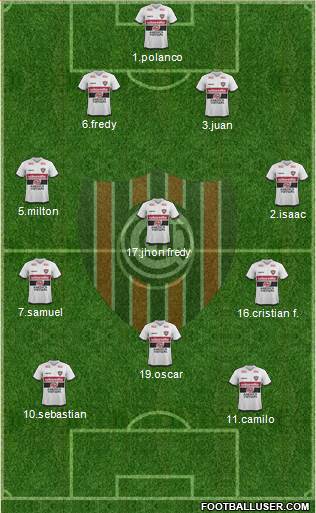 Chacarita Juniors football formation