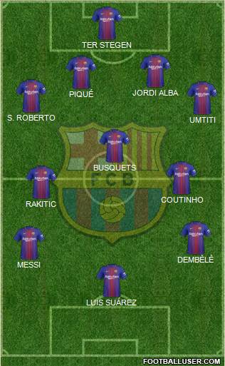 F.C. Barcelona Formation 2018