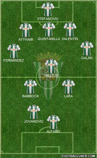 Córdoba C.F., S.A.D. football formation