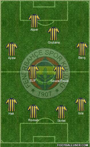 Fenerbahçe SK Formation 2018