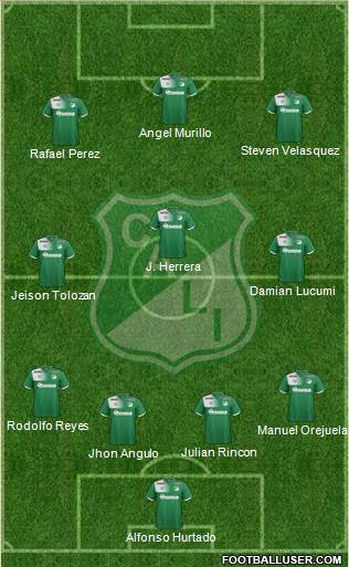 AC Deportivo Cali 4-3-3 football formation