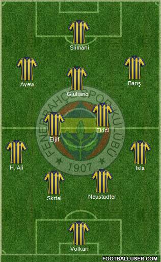 Fenerbahçe SK Formation 2018