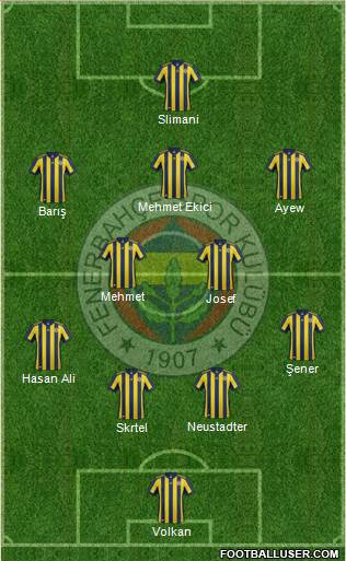 Fenerbahçe SK Formation 2018