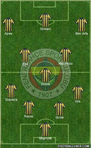 Fenerbahçe SK Formation 2018