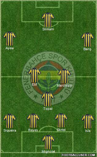 Fenerbahçe SK Formation 2018