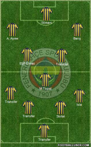 Fenerbahçe SK Formation 2018