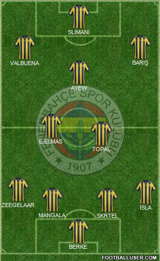 Fenerbahçe SK Formation 2018