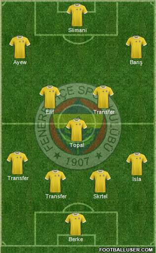 Fenerbahçe SK Formation 2018
