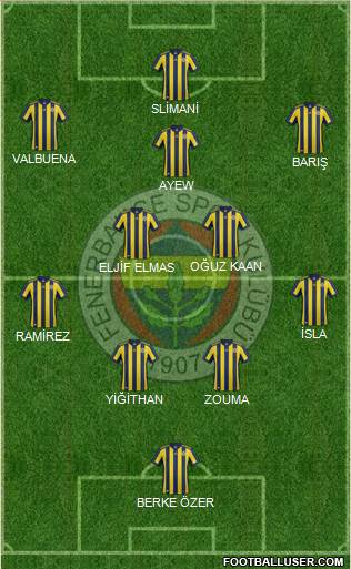 Fenerbahçe SK Formation 2018