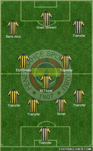 Fenerbahçe SK Formation 2018