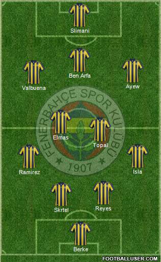 Fenerbahçe SK Formation 2018