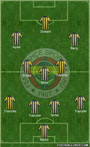 Fenerbahçe SK Formation 2018