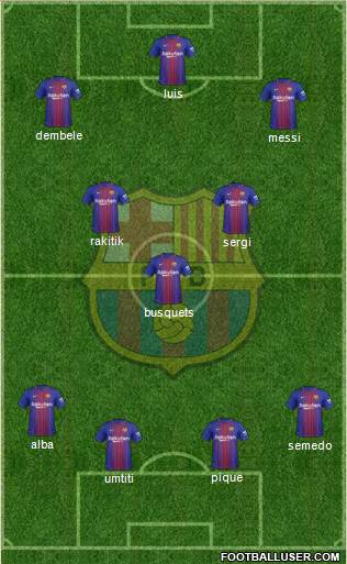 F.C. Barcelona Formation 2018