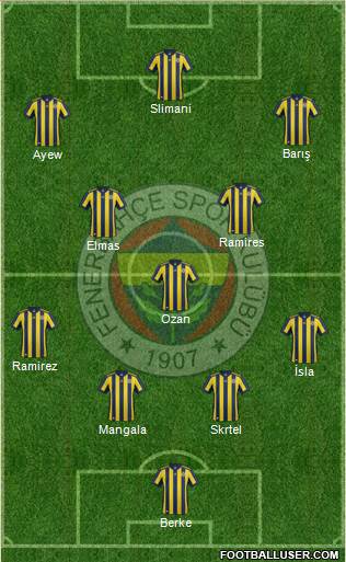Fenerbahçe SK Formation 2018