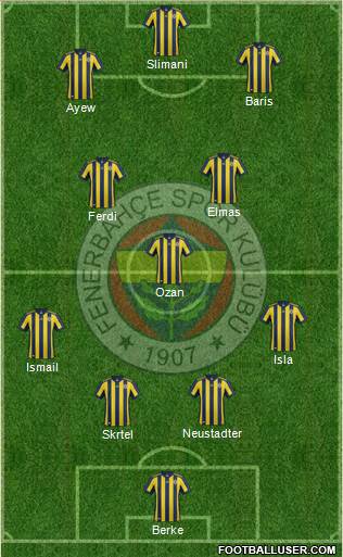 Fenerbahçe SK Formation 2018