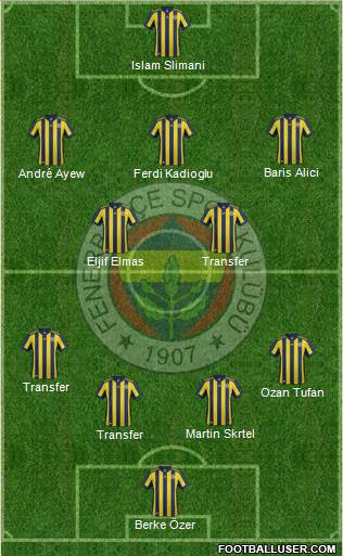 Fenerbahçe SK Formation 2018