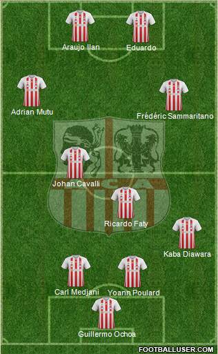 Athletic Club Ajaccien Football 4-4-2 football formation