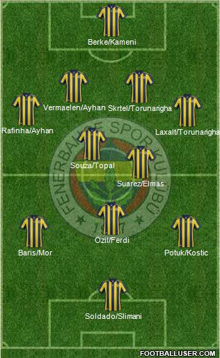 Fenerbahçe SK Formation 2018