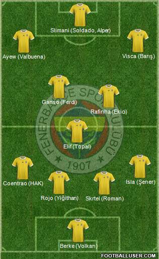 Fenerbahçe SK Formation 2018