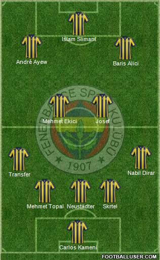 Fenerbahçe SK Formation 2018