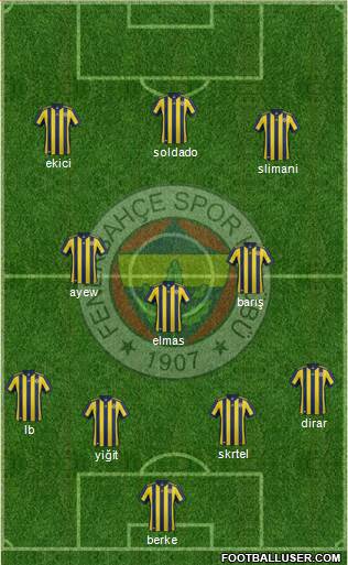 Fenerbahçe SK Formation 2018