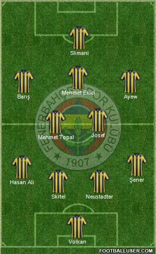 Fenerbahçe SK Formation 2018