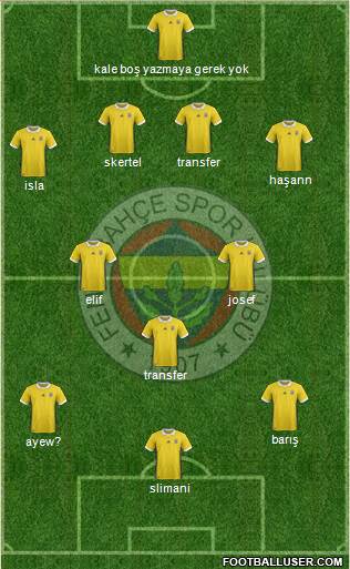 Fenerbahçe SK Formation 2018
